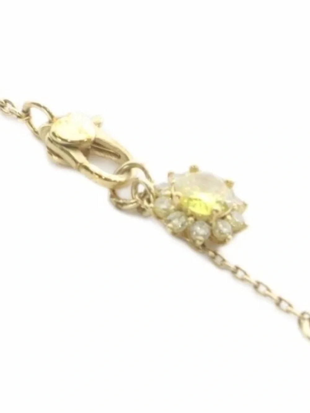Kate Spade Rain or Shine Necklace Pendant Gold, blue, yellow Umbrella Sun- EUC